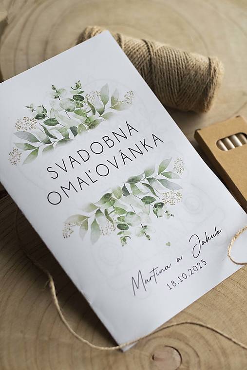 Papiernictvo - Svadobná omaľovánka - Vetvičky - 17872952_