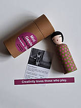 Dekorácie - Mini Geisha - pink dotty - 17872199_