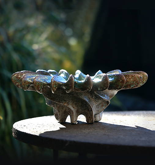 Nádoby - Nízky organický kvetináč / misa na kusamono - 17871205_