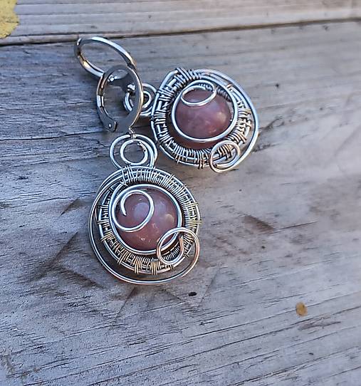 Náušnice - Aventurín chirurgická oceľ - 17872006_