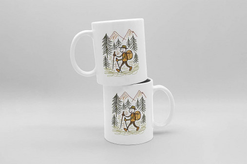 Nádoby - Hrnček "TURISTA" (Farebný - obojstranná potlač) - 17871236_