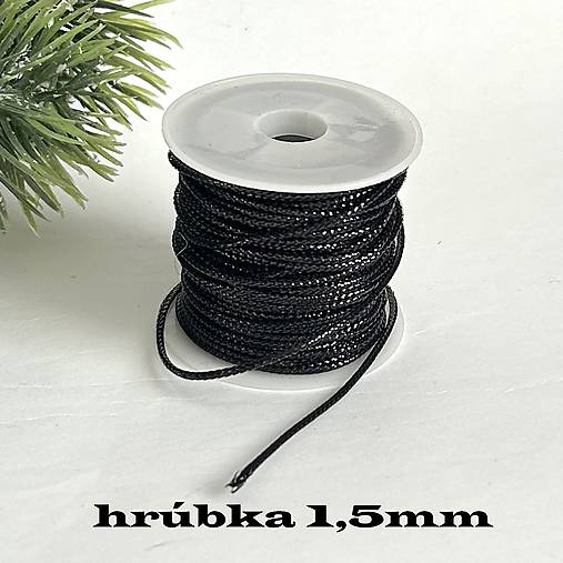 Galantéria - Vianočný dekoračný špagátik - hrúbka 1,5mm - 1m - 17871261_