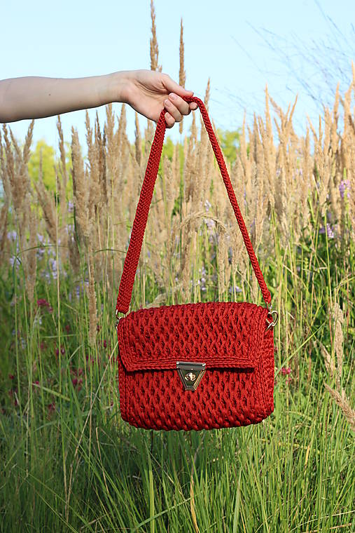 Kabelky - Originálna háčkovaná kabelka - 17871836_