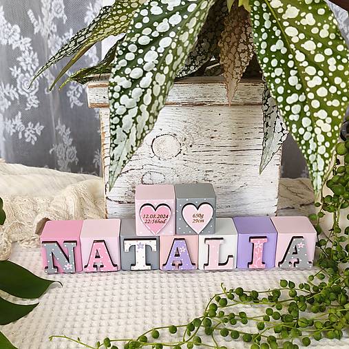 Hračky - Vzorované kocky s menom/údajmi o narodení - 17875019_