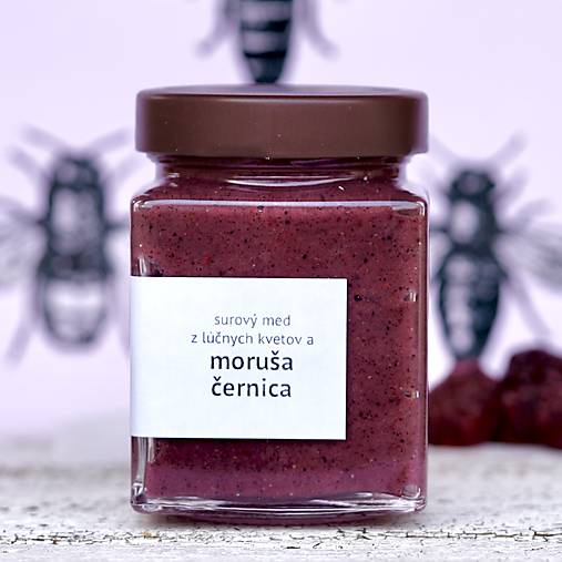 Včelie produkty - med s morušou a černicou - 17874499_