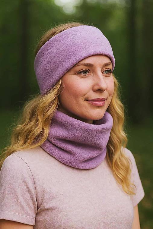 Čiapky, čelenky, klobúky - Fleecová súprava na zimu - 17875402_