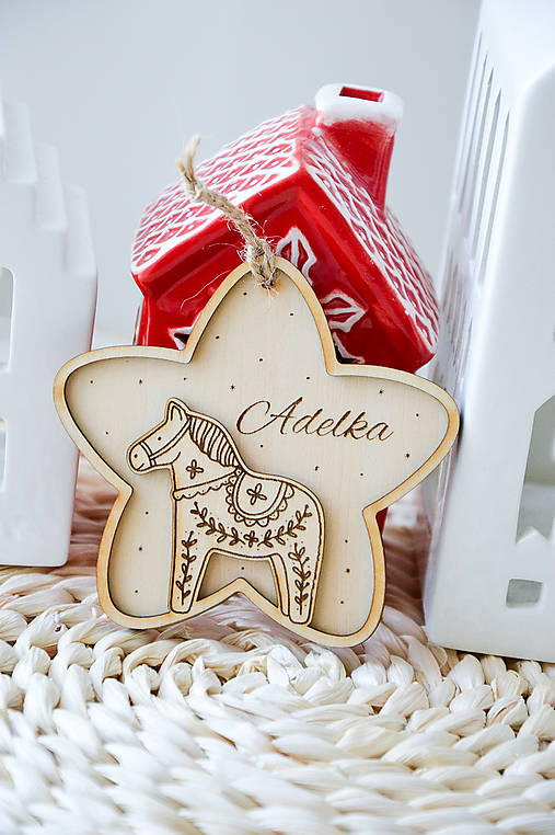 Dekorácie - Vianočná ozdoba - hviezda (Koník) - 17873253_