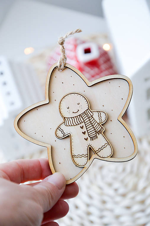 Dekorácie - Vianočná ozdoba - hviezda (Medovníček) - 17873257_