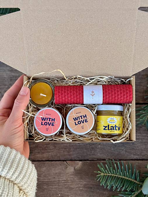 Potravinové darčekové sady - Darčeková krabička - Včelie radovánky - 17873601_