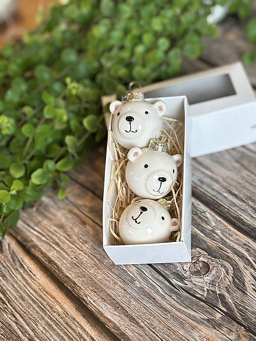 PREDOBJEDNÁVKA - Vianočná mini gulička na stromček (Medvedík)