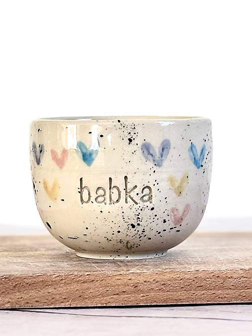 Srdiečka - pohárik cappuccino babka (200ml, bez uška)