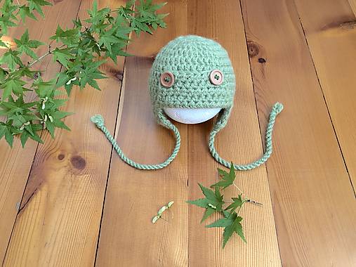 Detské čiapky - Čiapočka na uška pre bábätko 0-3 mesiacov - 17873673_