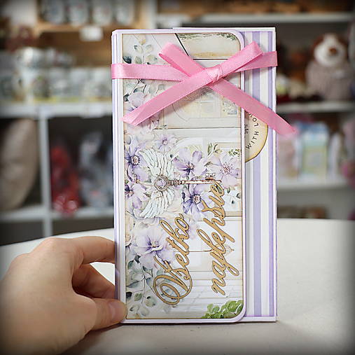 Scrapbookingové obaly na čokoládu