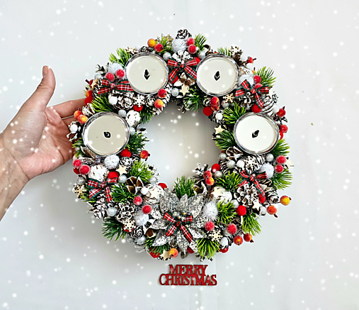 Dekorácie - Adventný veniec ,,Vianočná pieseň,, - 17878738_