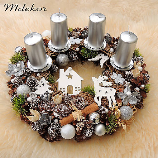 Dekorácie - Prírodný adventný veniec - 17877370_