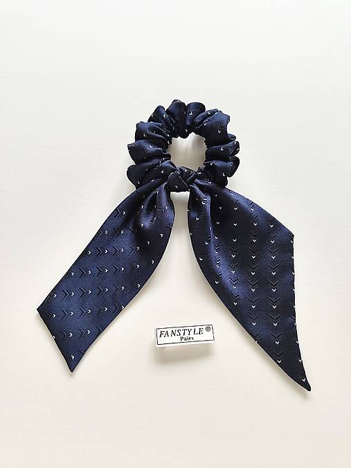 Maxi scrunchie asymetrická (Tmavomodrá)