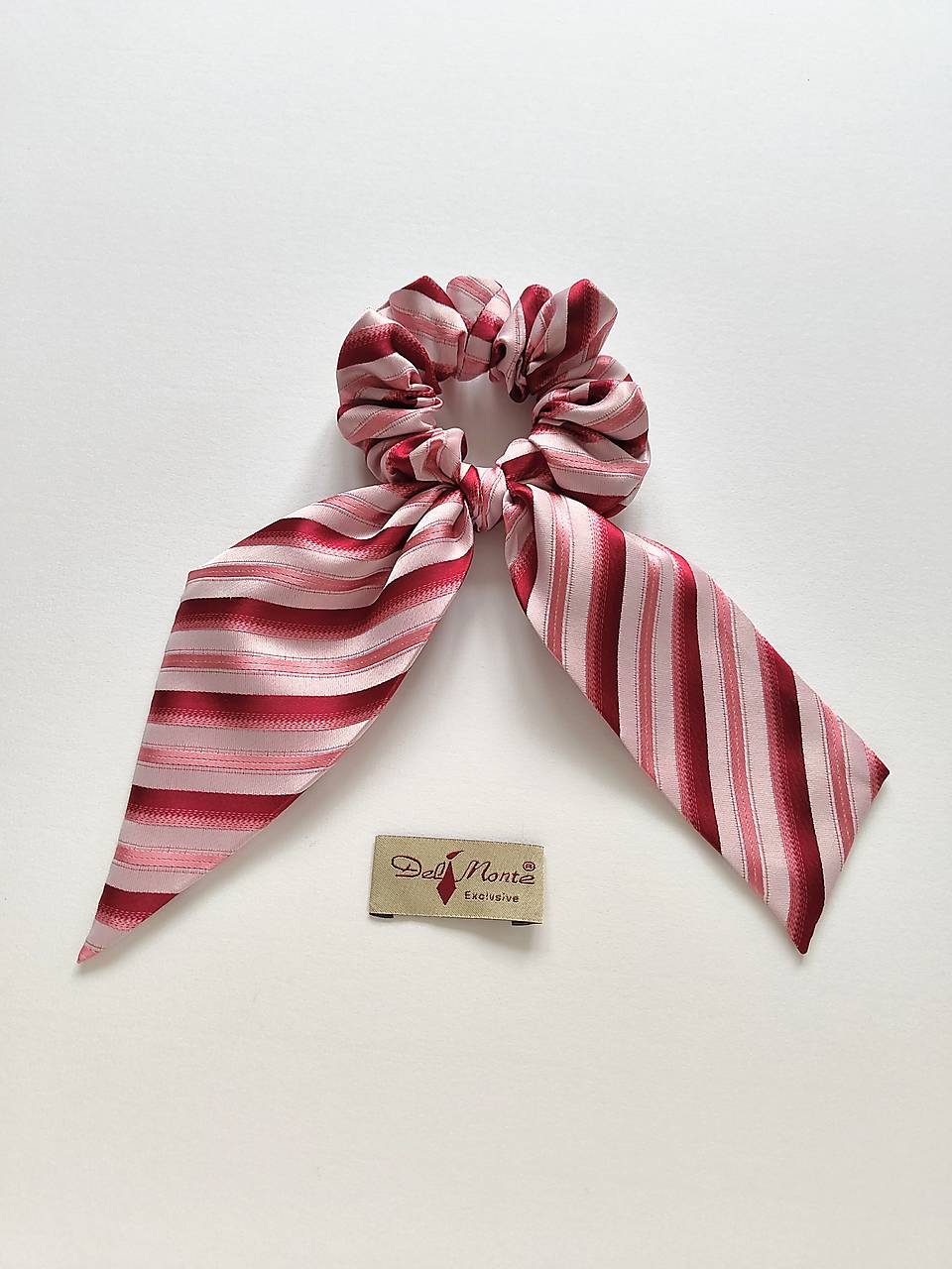 Maxi scrunchie asymetrická (Červeno-ružová)