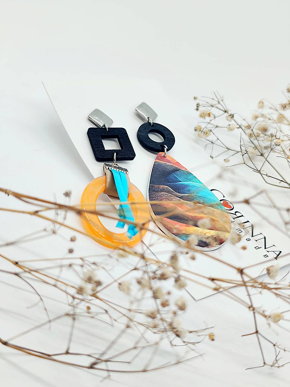 Asymetrické náušnice "CATIA"