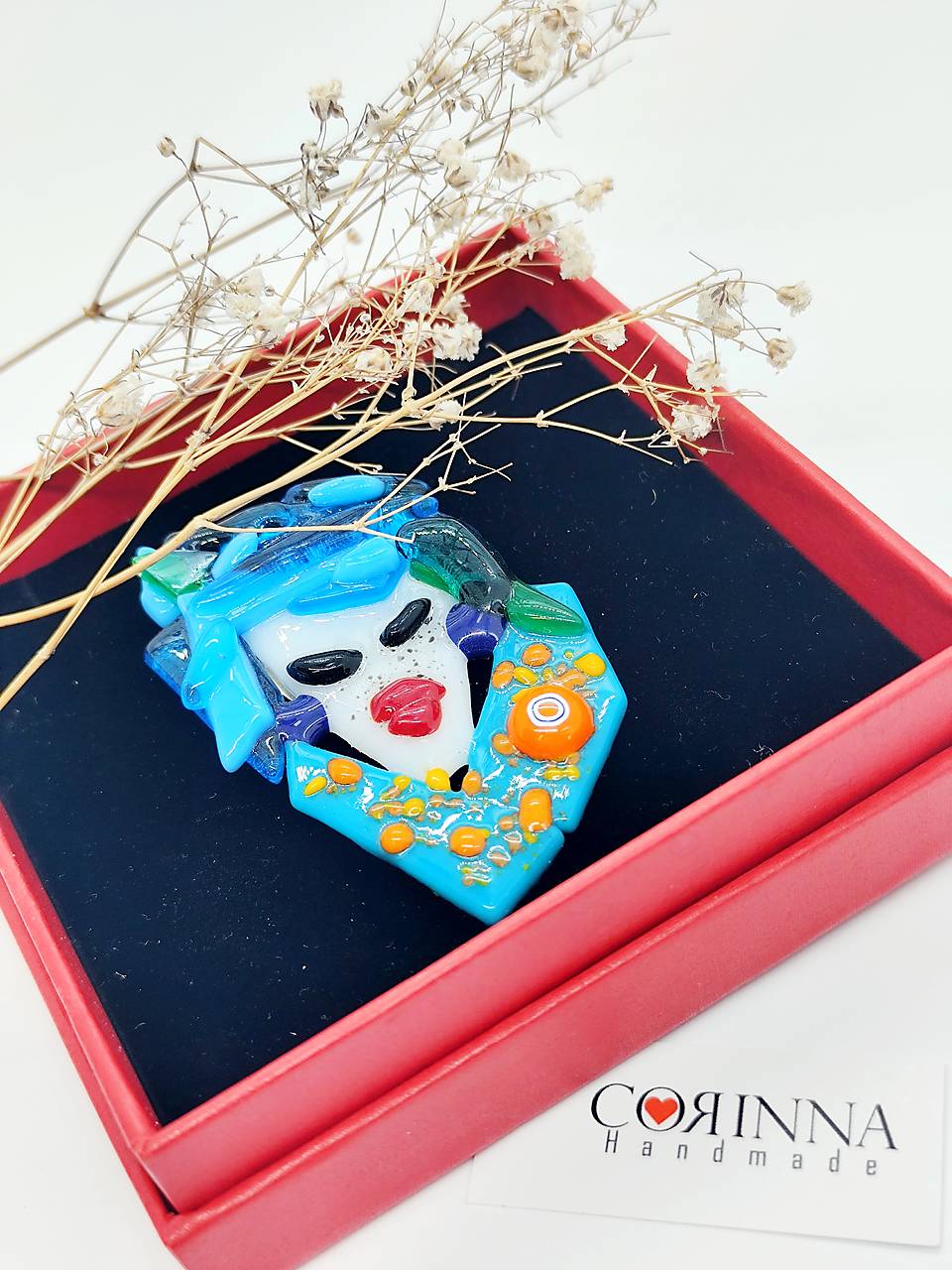 Sklenená brošna " YVONNE"