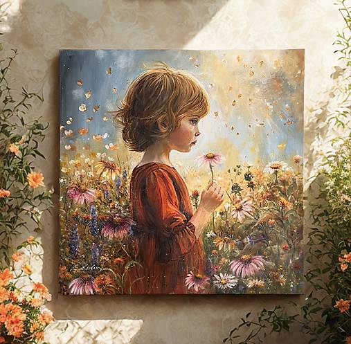 Obrazy - ”ZÁHRADA DETSTVA” akrylová maľba (50x50) - 17878765_