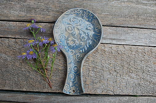 Príbory, varešky, pomôcky - Keramická podložka pod varešku 1. (Šedá) - 17878304_