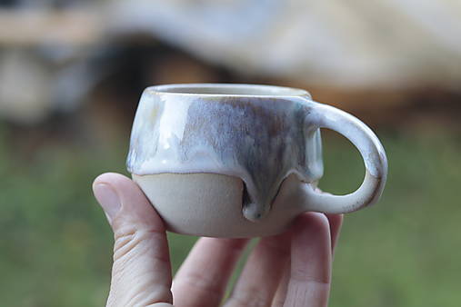 Nádoby - šálka impresia 130 ml s uškom - 17876926_