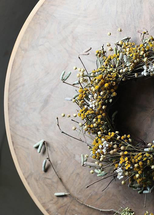 Dekorácie - Prírodný veniec Hniezdo II./ sušený celoročný - 17879497_