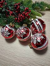 Dekorácie - Vianočné gule sklenené  zdobené voskom - 17878758_