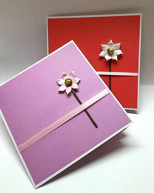 Papiernictvo - Pohľadnica / blahoželanie s kvetinkou III ... - 17881758_