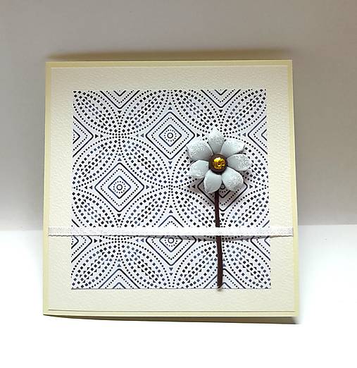 Papiernictvo - Pohľadnica / blahoželanie s kvetinkou IV ... - 17881806_