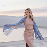 Šatky - Čipkovaná šatka mohair silk | Náručie šafranu - 17881942_