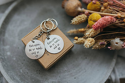 Kľúčenky - Kľúčenka Ďakujem že si taká/ý aká/ý si - 17880023_