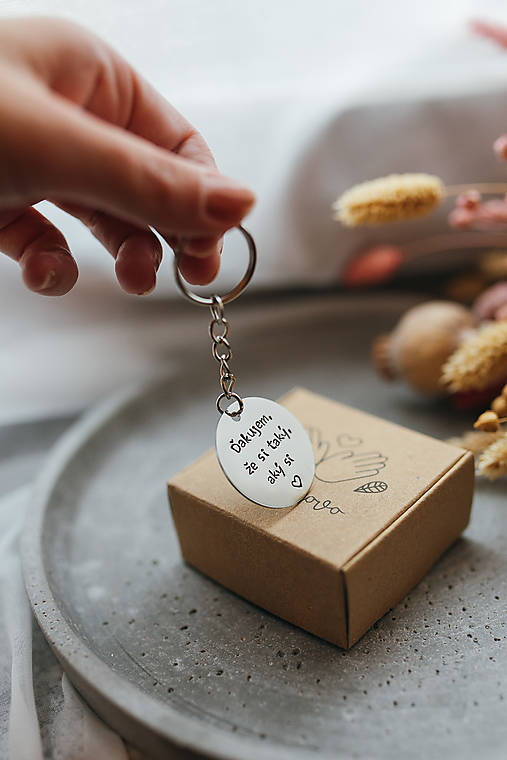 Kľúčenky - Kľúčenka Ďakujem že si taká/ý aká/ý si (Ďakujem, že si taký, aký si) - 17880036_