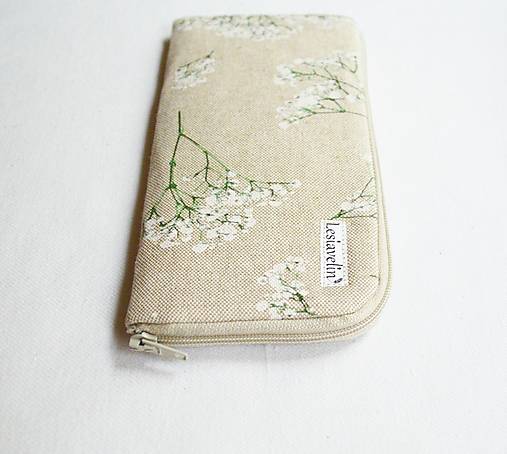 Na mobil - Obal na mobil - Biele kvety - 17882370_