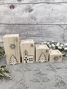 Svietidlá - Adventný  svietnik krajinka - 17882413_