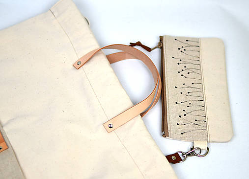 Batoh (bavlna, ľan, koža)  LÚKA white