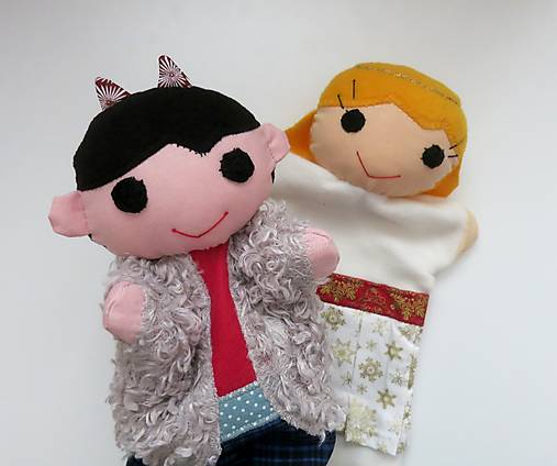 Sada maňušiek na ruku (Anjelik a čertík)