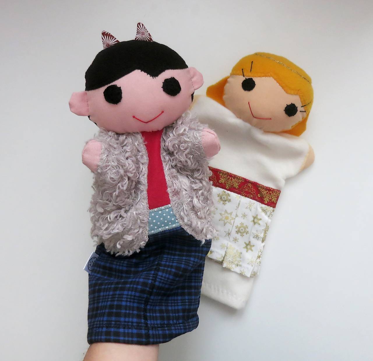 Sada maňušiek na ruku (Anjelik a čertík)