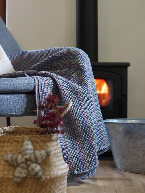 Veľký hrejivý ľanový pléd – veľký a exkluzívny doplnok na posteľ či pohovku