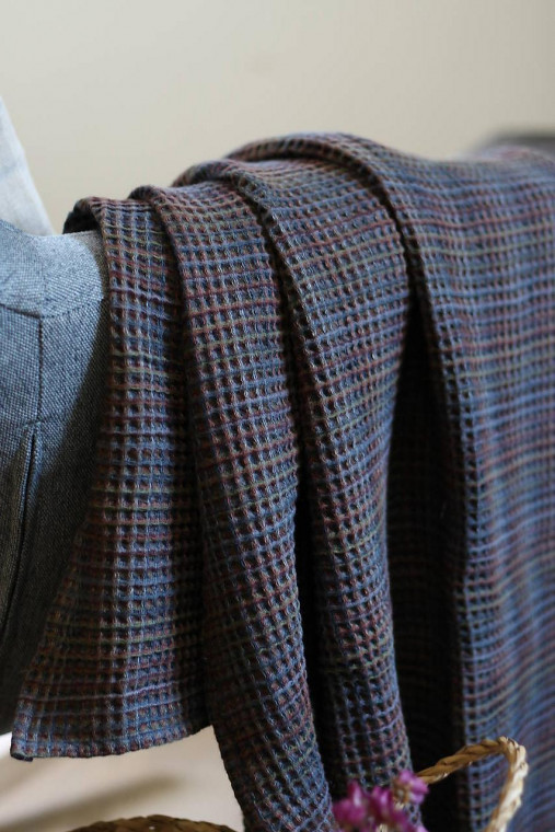 Veľký exkluzívny ľanový pléd v odtieňoch hnedej – elegancia a prírodný štýl pre váš domov