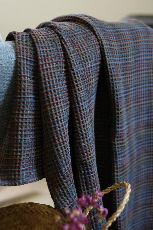 Veľký exkluzívny ľanový pléd v odtieňoch hnedej – elegancia a prírodný štýl pre váš domov