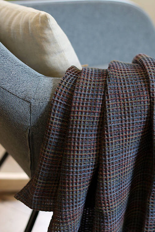 Veľký exkluzívny ľanový pléd v odtieňoch hnedej – elegancia a prírodný štýl pre váš domov