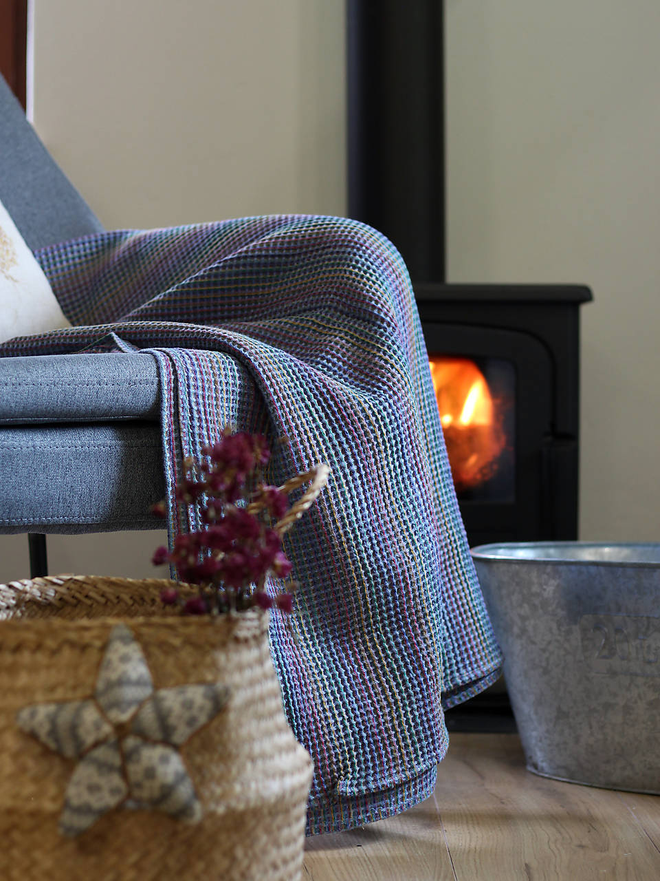 Veľký hrejivý ľanový pléd – veľký a exkluzívny doplnok na posteľ či pohovku