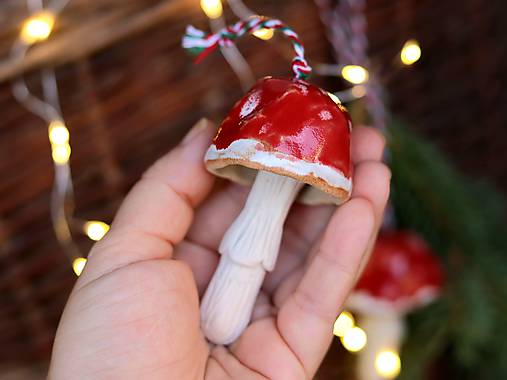 Ozdôbky na stromček "muchotrávky"