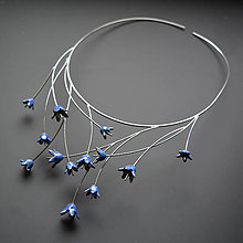 Náhrdelníky - Náhrdelník modré zvončeky - 17880664_