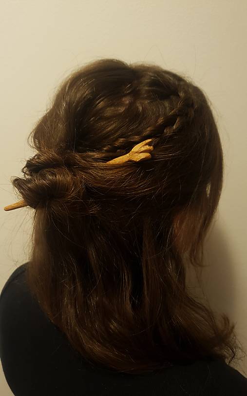 Ozdoby do vlasov - Ihlica do vlasov zo starého dreva - rybia plutva - 17882625_