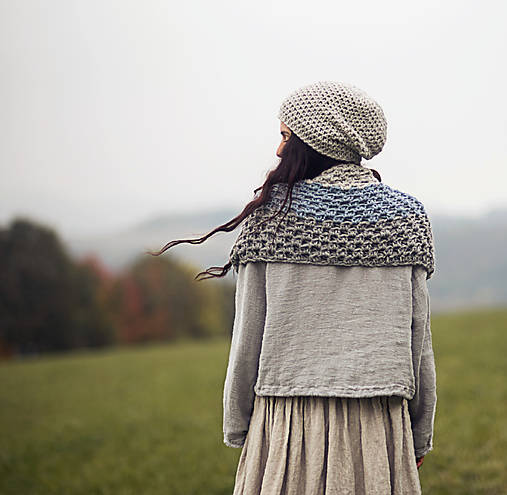 Čiapky, čelenky, klobúky - Čepka šedobílá alpaka - 17880073_