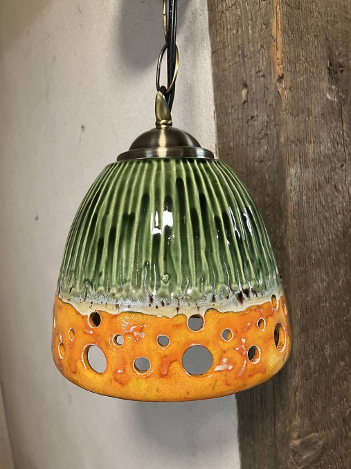Svietidlá - Lampa vysiaca oranžová - 17879893_