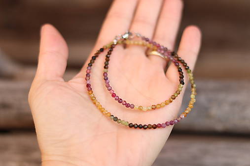 Náhrdelník choker turmalín ombré