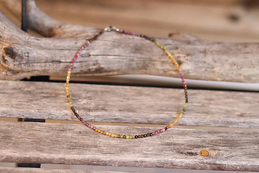 Náhrdelník choker turmalín ombré